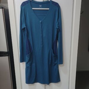 Horny Toad Blue Long Sleeve Dress
